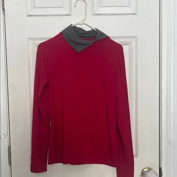 Athleta Crimson and Charcoal Women's Hoodie - Picture 2 of 6